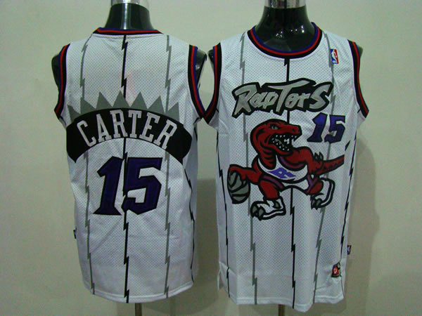 NBA Toronto Raptors 15 Vince Carter Authentic White Jersey